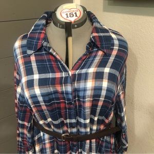 Lane Bryant plaid winter dress plus size 26 flannel